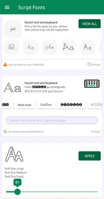Script Fonts for FlipFont android App screenshot 9