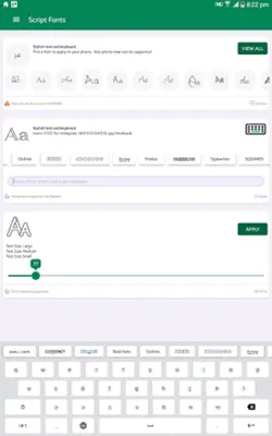 Script Fonts for FlipFont android App screenshot 3