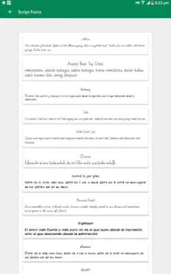 Script Fonts for FlipFont android App screenshot 5